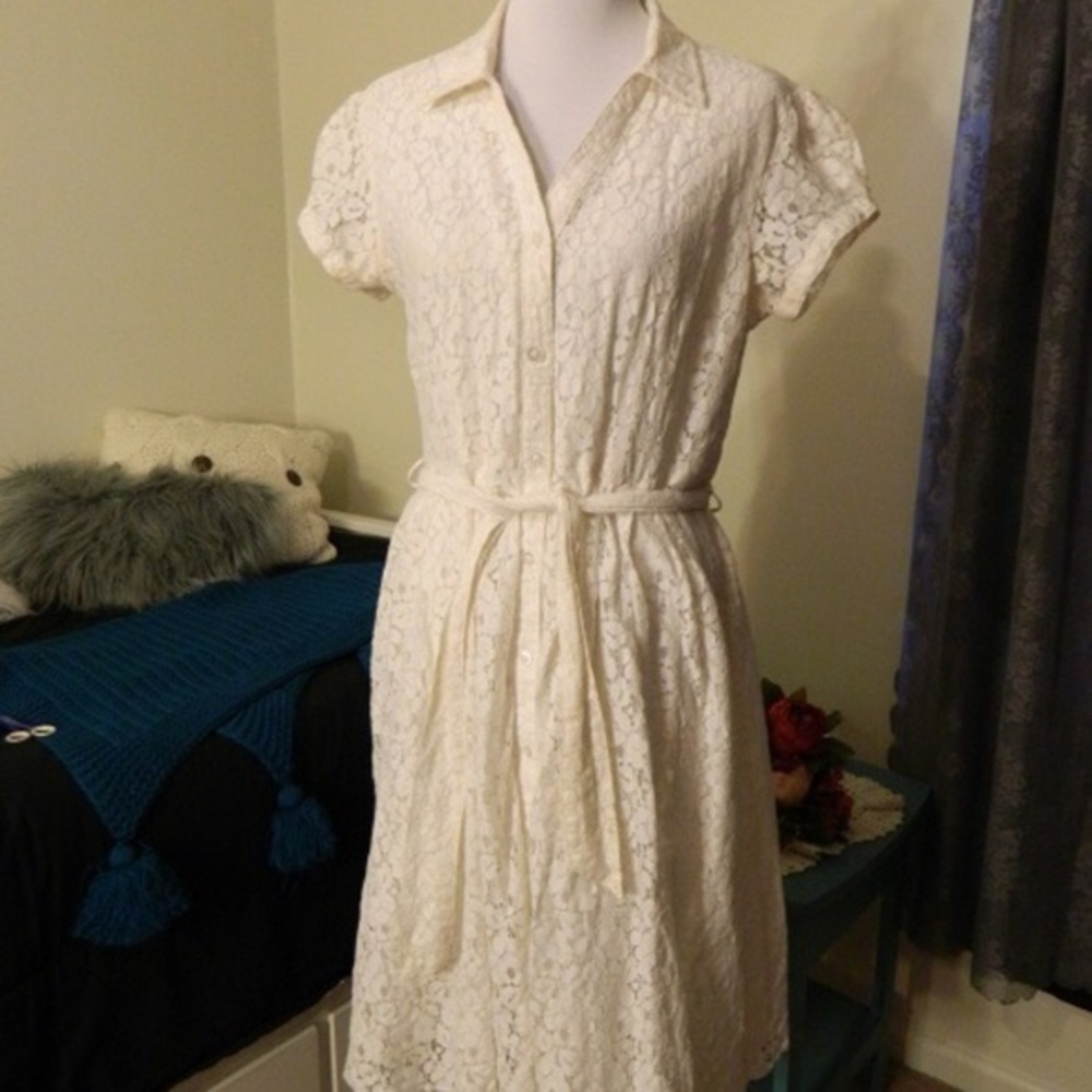 🥼Cream lace dress🥼